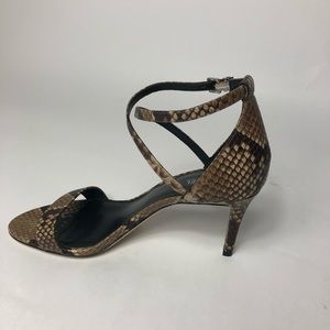 NWOT Michael Kors Snakeskin Embossed Leather Heels